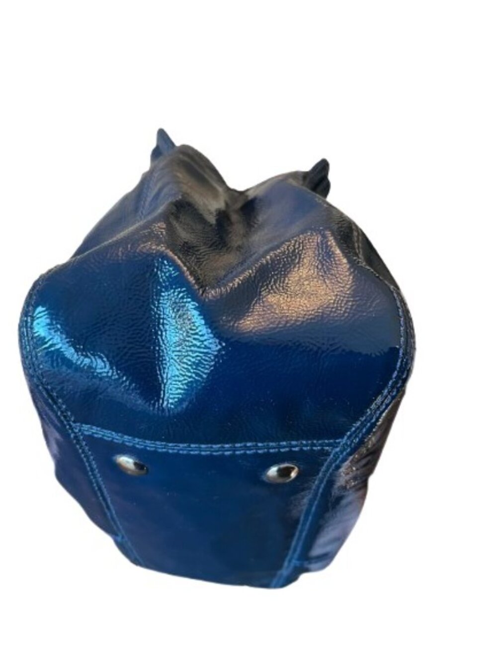 Coach Garnet Cobalt Blue Patent Leather Satchel 13926 NWOT - Picture 9 of 12